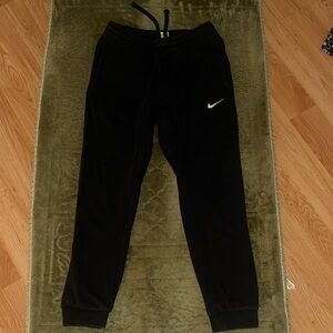 Nike mens Black Sweatpants with White Logo